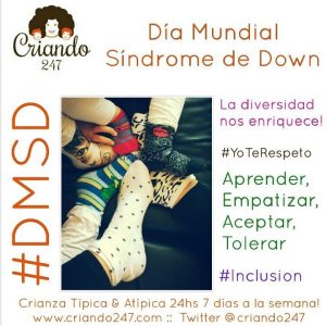 día mundial del síndrome de down. foto de mis pies y los de mis hijos con calcetines diferentes