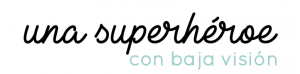 Logo de una superhéroe con baja vision