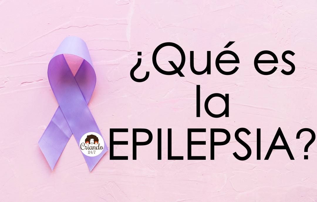 lazo morado con el logo de Criando 24/7 y el texto ¿qué es la epilepsia?