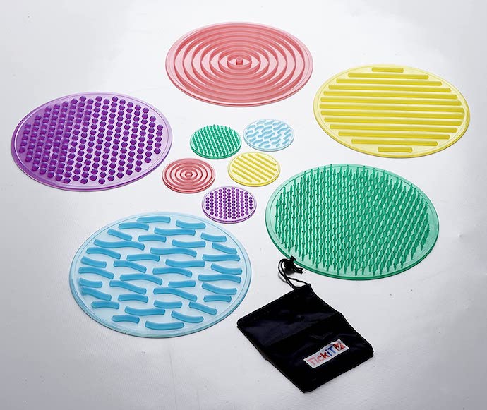 circulos sensoriales de colores fabricados en silicona para autismo